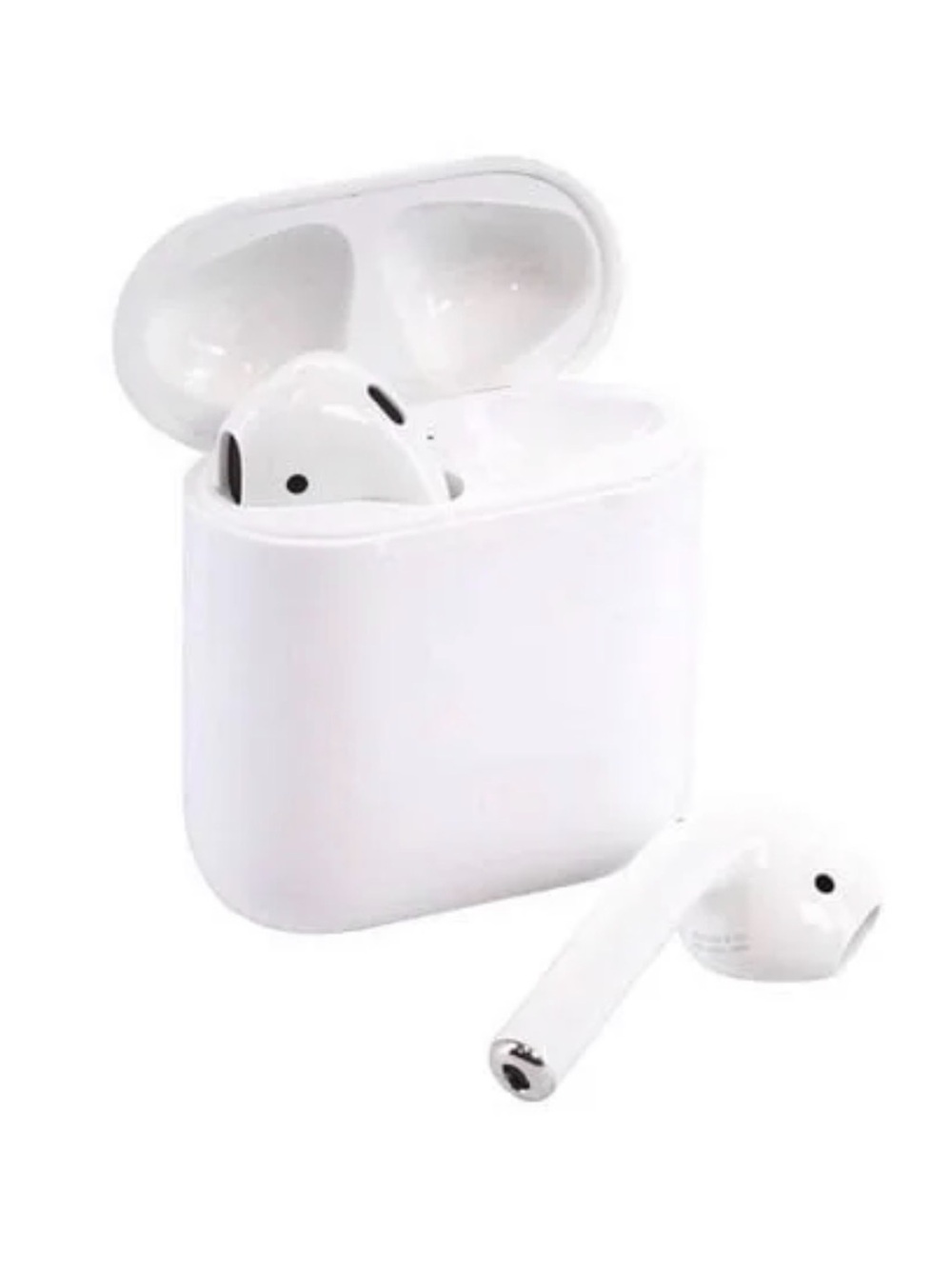 True Wireless White Earbuds with Charging Case